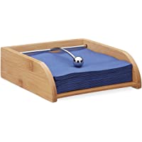 Los mejores  - Relaxdays Servilletero de Mesa con Peso para Servilletas de 33 x 33 cm- Madera de Bambú- Marrón- 6 x 19 x 19 cm…
